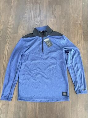 Nike Golf Jacket Mens Sz Small Blue Dri-Fit Long Sleeve 1/4 Zip Outdoors Stretch